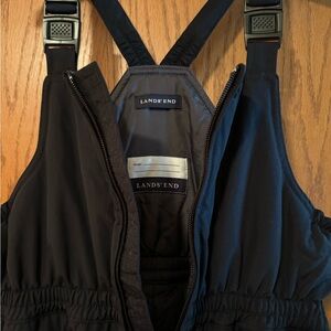 Lands' End Black Snow Bib Overalls